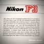 Preview: Nikon F3, german book