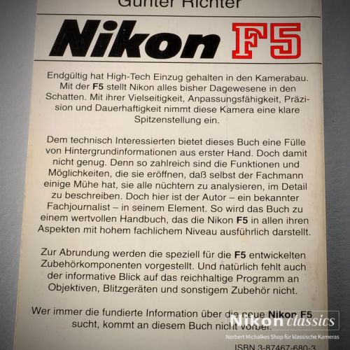 Preview: Nikon F5, german book
