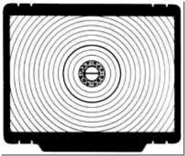 Focusing screen for Nikon F3 Type K standard