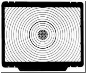 Focusing screen for Nikon F/F2 Type H2