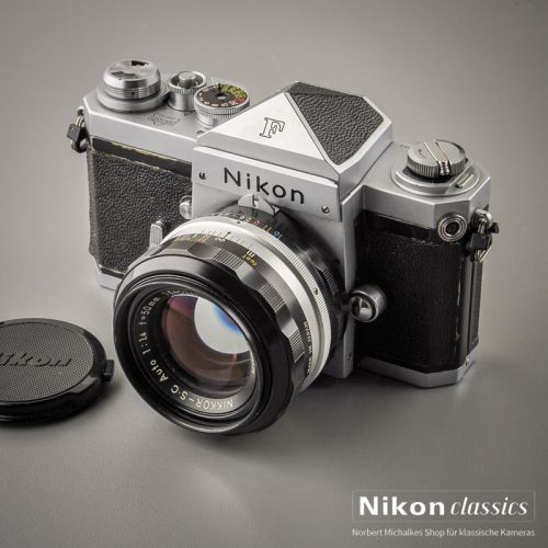 Nikon F "Eyelevel" Nippon Kogaku mit Nikkor-SC 50/1,4 (Zustand AB)