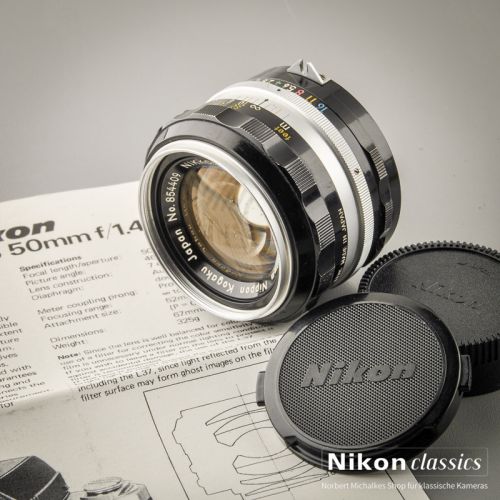 Nikon Nikkor-S Auto 50/1,4 nonAI "Berg-und-Tal" (Zustand AB/B)