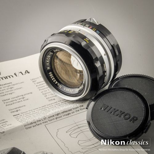 Nikon Nikkor-S Auto 50/1,4 nonAI "Berg-und-Tal" (Zustand A/A-)