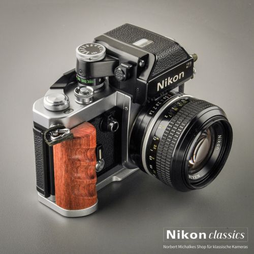 Nikon F2-Series Handgrip with Arca Swiss Plate, silver (new item)