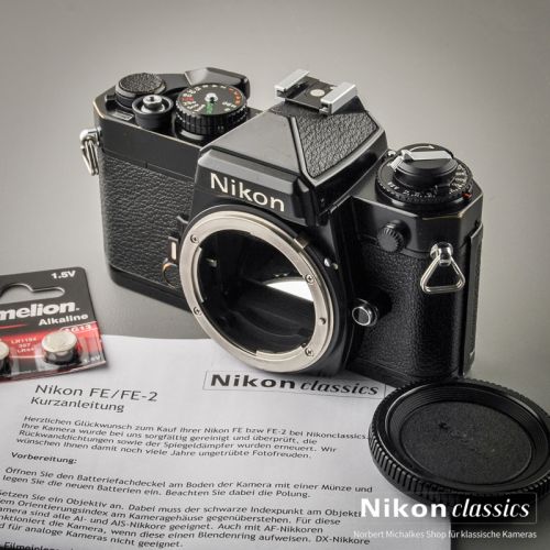 Nikon FE schwarz (Zustand A-/AB)