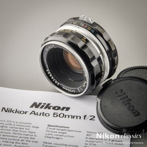 Nikon Nikkor-H Auto nonAI 50/2,0 (Zustand A-/AB)