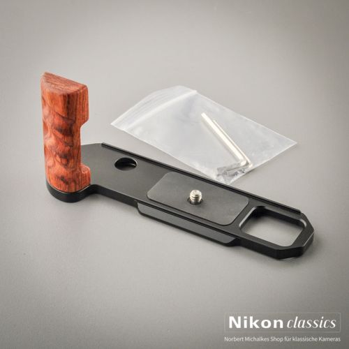 Handgriff für Nikon F2 mit Arca Swiss Stativplatte, schwarz (Neuware)