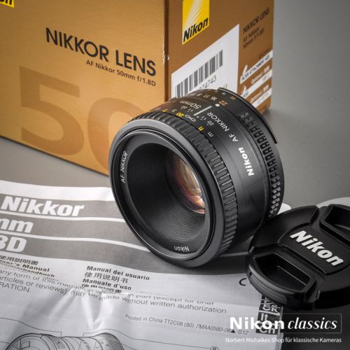Nikon AF-D Nikkor 50/1,8 (Zustand A/A+) OVP