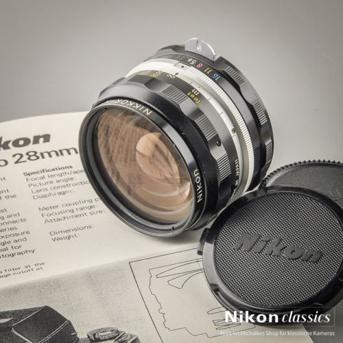 Nikon Nikkor-H Auto 28/3,5 nonAI "Berg-und-Tal" (Zustand A-)