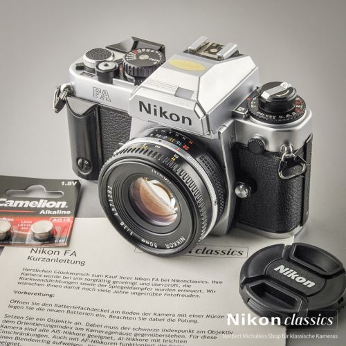 Nikon FA mit Nikkor 50/1,8 (Zustand A/A-)