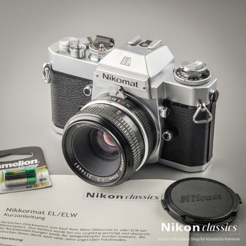 Nikkormat EL with Nikkor 50/2,0 (Condition A-)