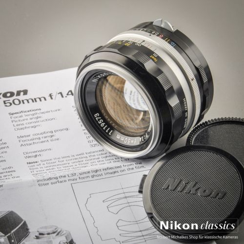 Nikon Nikkor-S Auto 50/1,4 nonAI "Berg-und-Tal" (Zustand A)