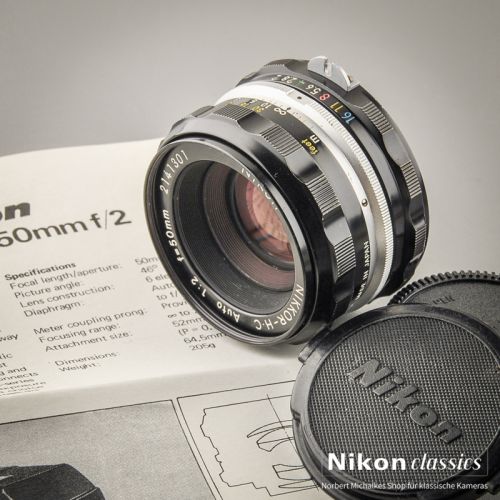 Nikon Nikkor-HC Auto 50/2,0 nonAI "Berg-und-Tal" (Zustand A-)
