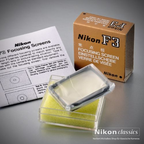 Einstellscheibe für Nikon F3 Type E, Gitterlinien