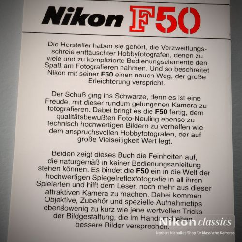 Nikon F50, Buch von Günter Richter