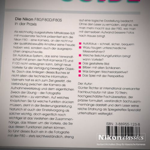 Preview: Nikon F80, Buch von Günther Richter