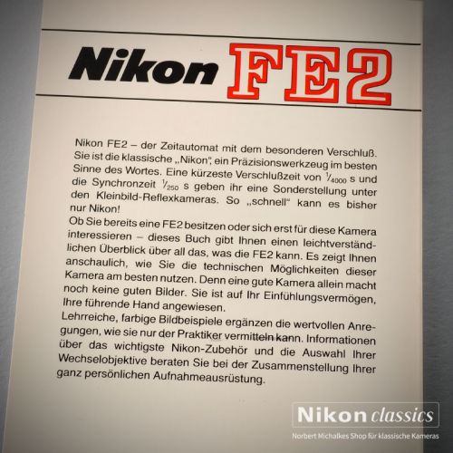 Preview: Nikon FE2, german book