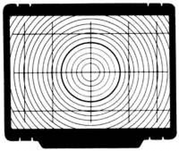 Einstellscheibe für Nikon FE/FM2/FE2/FA Type E2 (Gitterlinien)