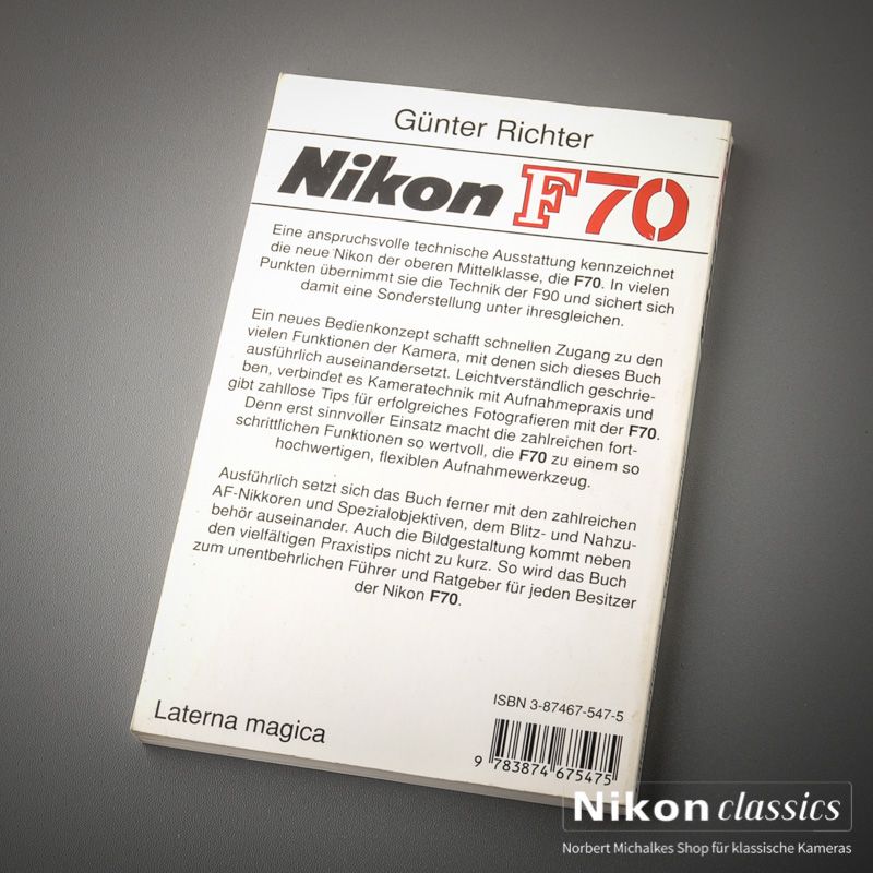 Nikon F70, german book