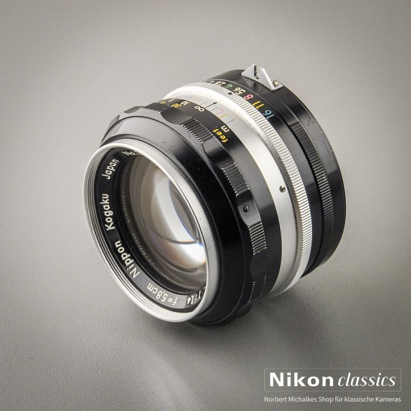 Nikon Nikkor-S Auto 5,8cm/1,4 nonAI "Berg-und-Tal" (Zustand A-)