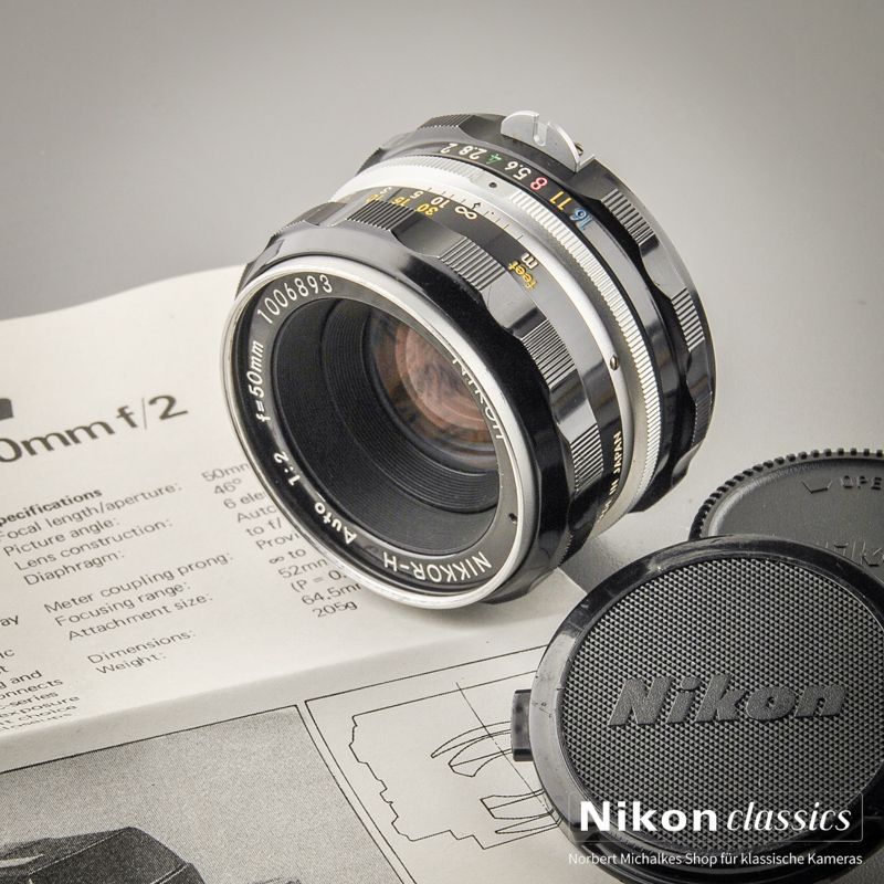 Nikon Nikkor-H Auto nonAI 50/2,0 "Berg-und-Tal" (Zustand A/A-)