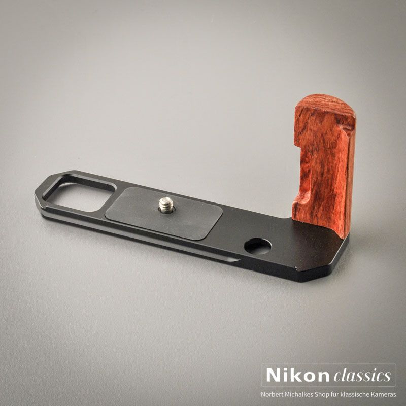 Handgriff für Nikon F2 mit Arca Swiss Stativplatte, schwarz (Neuware)