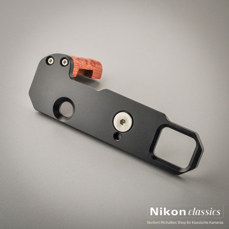 Handgriff für Nikon F2 mit Arca Swiss Stativplatte, schwarz (Neuware)