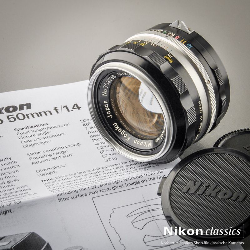 Nikon Nikkor-S Auto 50/1,4 nonAI "Berg-und-Tal" (Zustand A/A-)