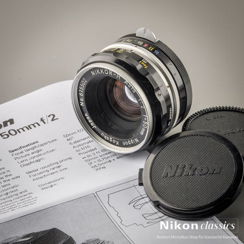 Nikon Nikkor-H Auto nonAI 50/2,0 (Zustand A-/AB)