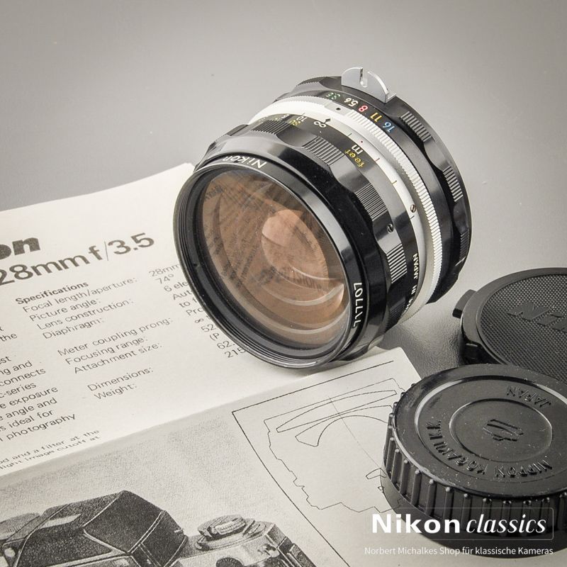 Nikon Nikkor-H Auto 28/3,5 nonAI "Berg-und-Tal" (Zustand A)