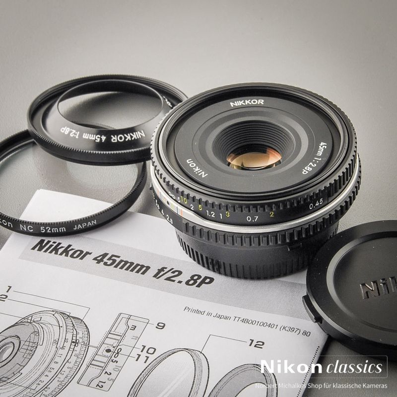 Nikon Nikkor 45/2,8 AI-P "Pancake" schwarz (Zustand A+)