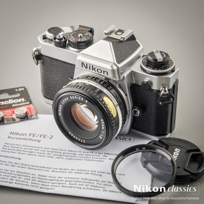 Nikon FE mit Nikon 50/1,8 Starter-Set (Zustand A)