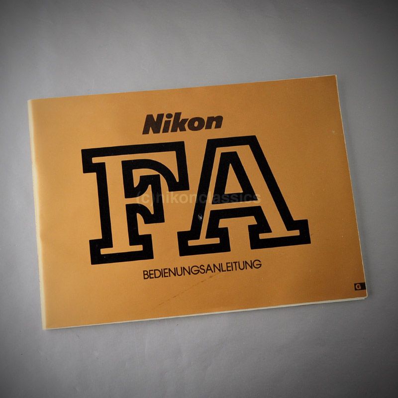 Nikon FA, german manual