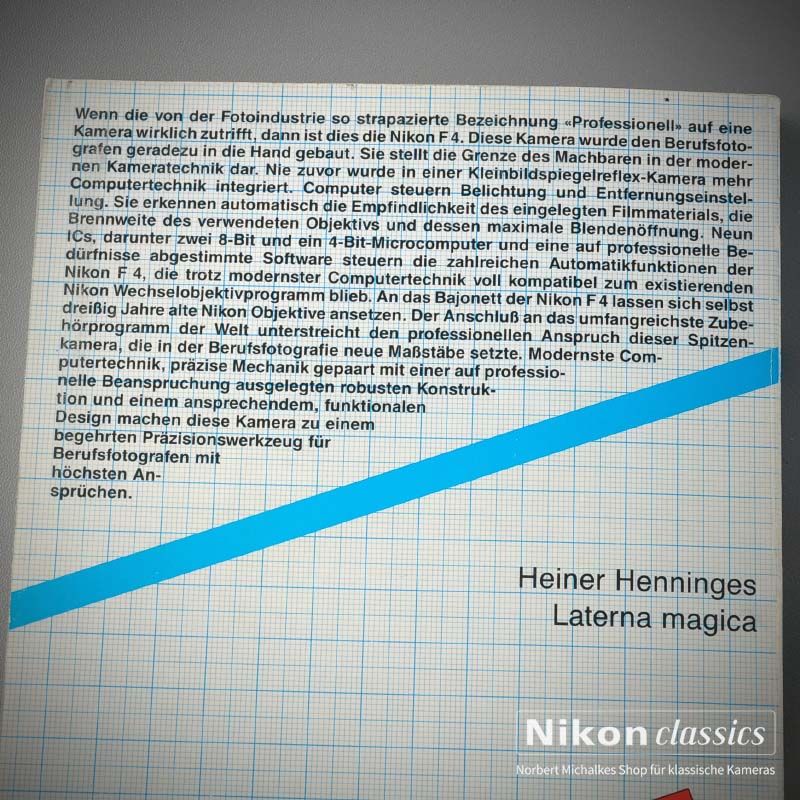 Nikon F4, Buch von Heiner Henninges