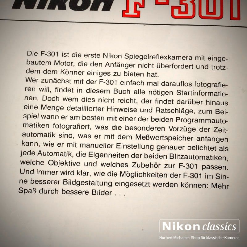 Nikon F301, Buch von Michael Huber